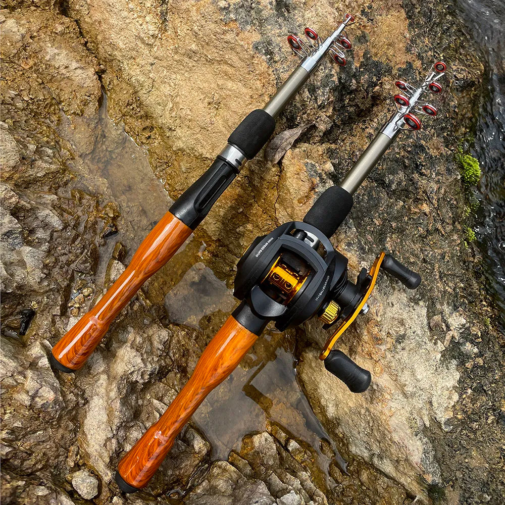 Mini Portable Fishing Rod Reel Combo | 1.3M, 1.6M, 1.8M Sizes Available