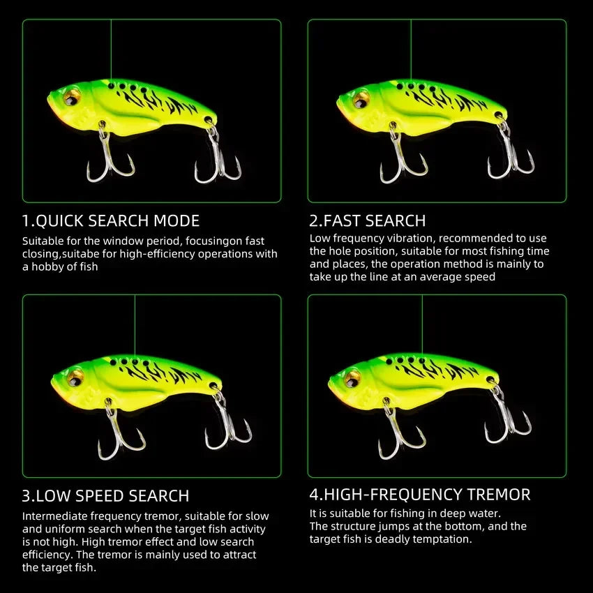 Aorace 5pcs Metal VIB Fishing Lure Set (3/7/10/15/20g) – Vibration Spoon, Hard Baits, Crankbait | Shark Bay, Coral Coast, Snapper, Tuna, Spanish Mackerel, Bluebone, Cod