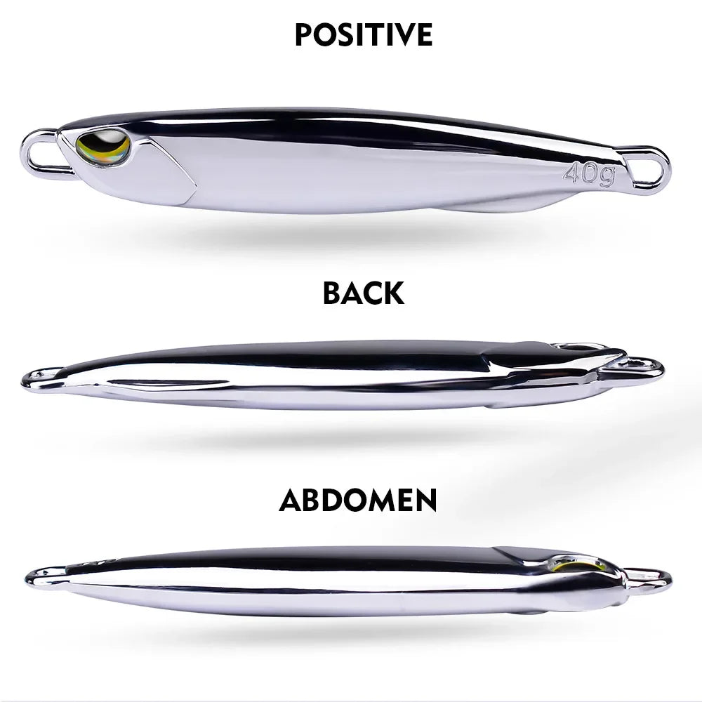 Electroplated Spoon Metal Jig Fishing Lure 10g–80g – Vibration Jig, Saltwater Hard Bait | Shark Bay, Coral Coast, Snapper, Tuna, Spanish Mackerel, Bluebone, Cod, Whiting, Tailor