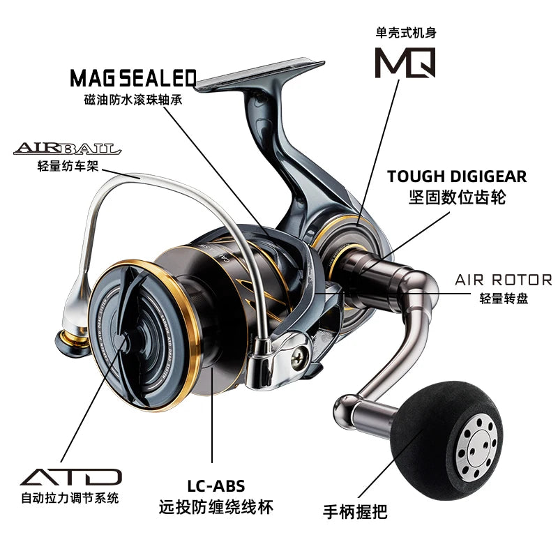 2022 DAIWA CALDIA SW Jigging Fishing Boat Reel – 12–20KG Drag, 7BB, 6.2:1 Gear Ratio | Shark Bay, Coral Coast, Beach, Boat, Rock, Saltwater, Freshwater, Snapper, Tuna, Spanish Mackerel, Bluebone, Cod