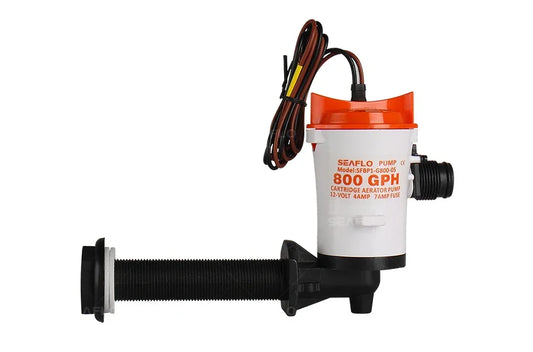 Angled Livewell & Live Bait Tank Aerator Submersible Bilge Pump 12V 800GPH – Shark Bay, Coral Coast – Perfect for Pink Snapper, Tuna, Spanish Mackerel, Bluebone, Cod