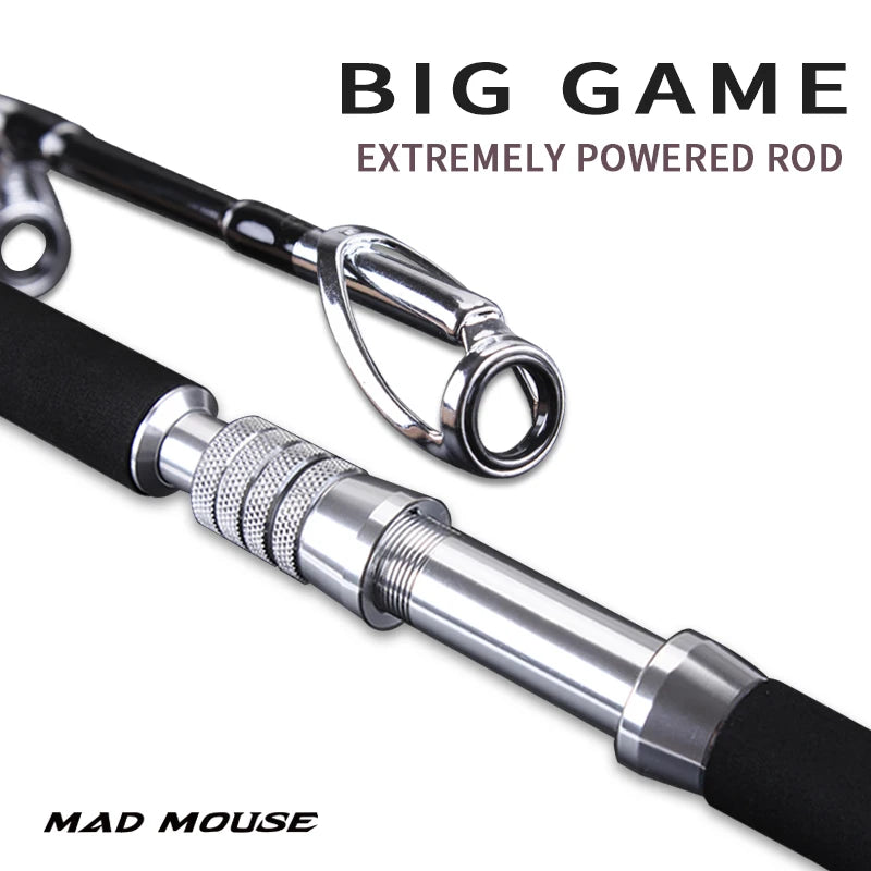 MADMOUSE High Carbon Big Game Trolling Rod 1.80m – 60-110lb Boat Rod