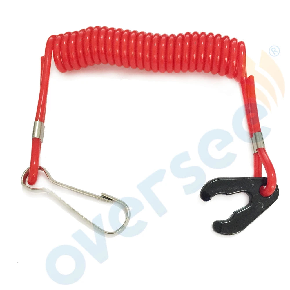 Boat Motor Kill Switch Key Rope Lanyard – Waterproof for Yamaha & Honda Outboards
