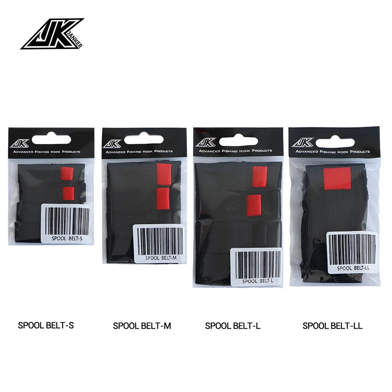 4pcs Black Elastic Fishing Spool Belt – Reel Protection & Line Holders