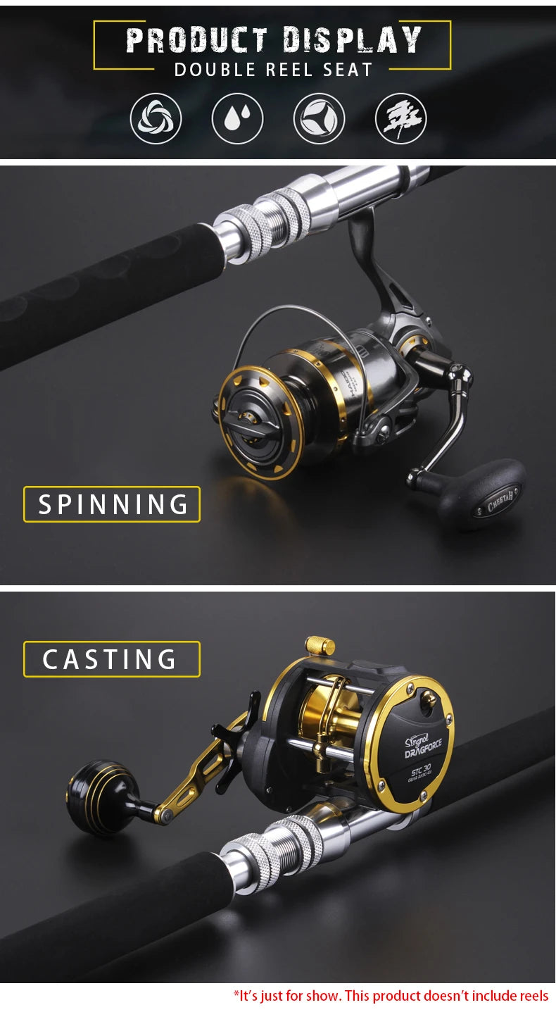 MADMOUSE High Carbon Big Game Trolling Rod 1.80m – 60-110lb Boat Rod