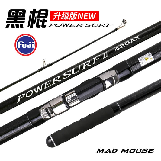 MADMOUSE 2021 4.2m Surf Rod – Full Fuji, High-Carbon, 3-Piece – Shark Bay, Coral Coast – Snapper, Tuna, Spanish Mackerel, Bluebone, Cod