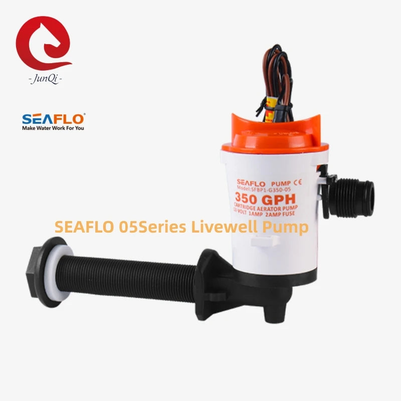 SEAFLO 12V 05 Series Angled 350GPH Baitwell Pump – Live Bait Tank Aerator