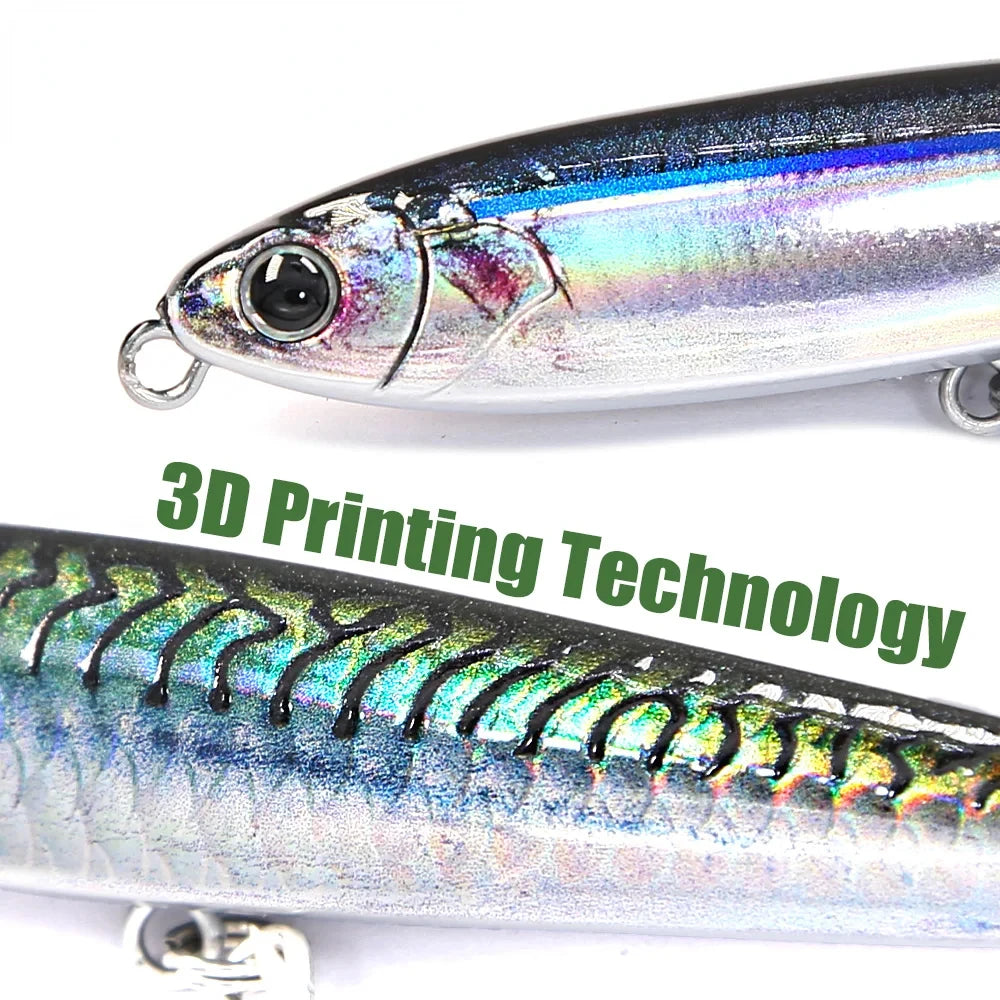 Sinking Pencil Fishing Lure – Weighted Silicone Swimbait, Treble Hook Wobbler, Jerkbait | Shark Bay, Coral Coast, Snapper, Tuna, Spanish Mackerel, Bluebone, Cod