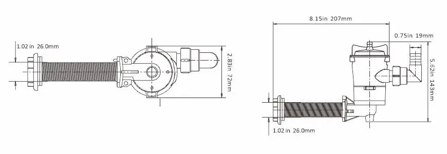 SEAFLO 12V 05 Series Angled 350GPH Baitwell Pump – Live Bait Tank Aerator