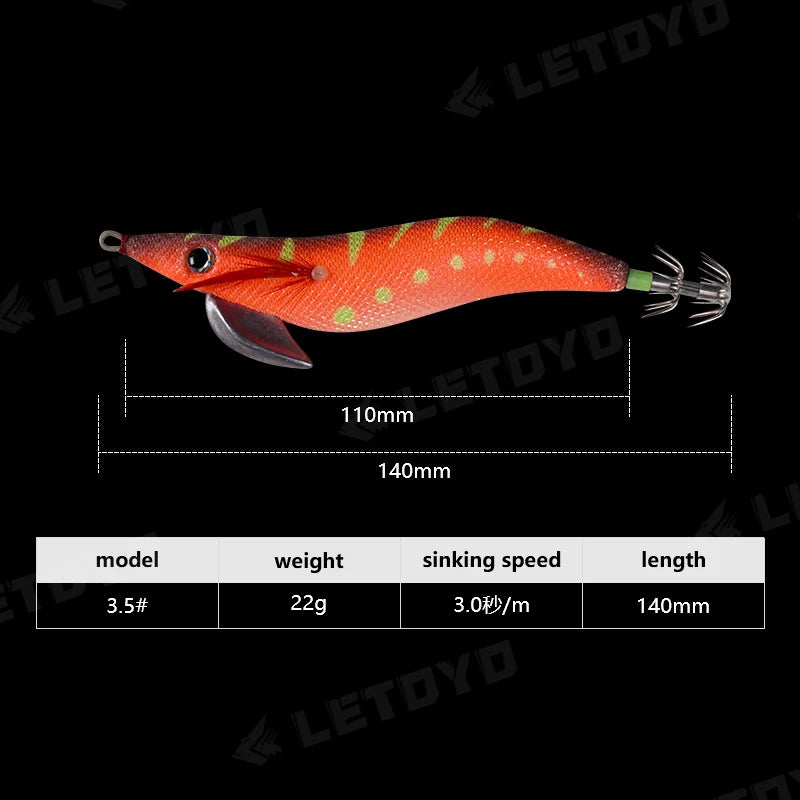 Foam Solid Luminous Squid Jig 3.5#
