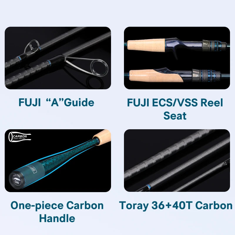 TSURINOYA RANGER 2.03m-2.21m Collapsible Carbon Fishing Rod