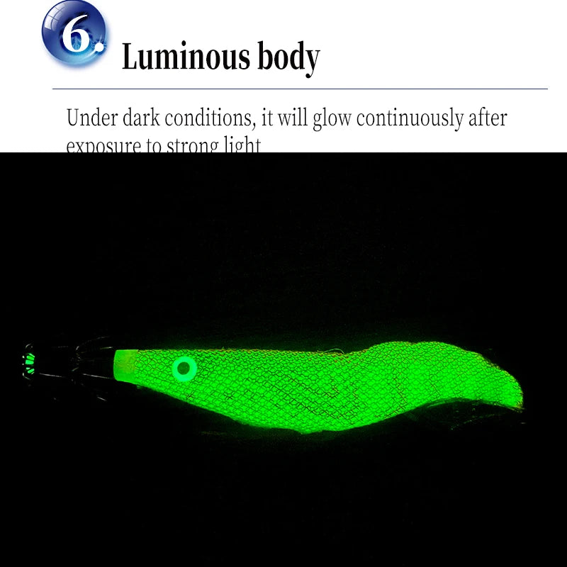 Luminous Squid Bait Squid Hook –  Silicone Octopus Jig Fishing Lures
