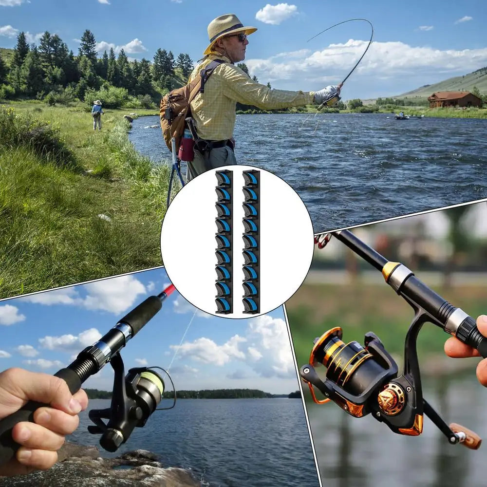 Fishing Rod Storage 2X Horizontal Display Stand – Wall Organizer for Fishing Gear