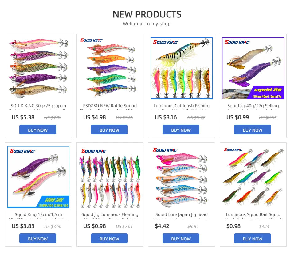 Luminous Squid Bait Squid Hook –  Silicone Octopus Jig Fishing Lures