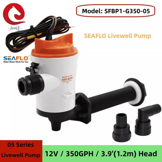 SEAFLO 12V 05 Series Angled 350GPH Baitwell Pump – Live Bait Tank Aerator