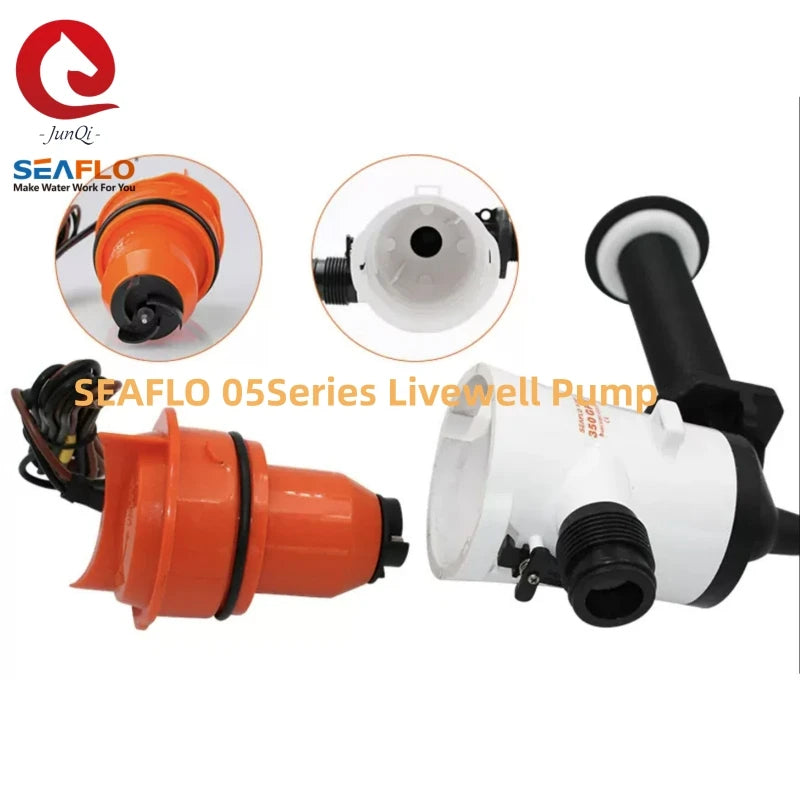 SEAFLO 12V 05 Series Angled 350GPH Baitwell Pump – Live Bait Tank Aerator