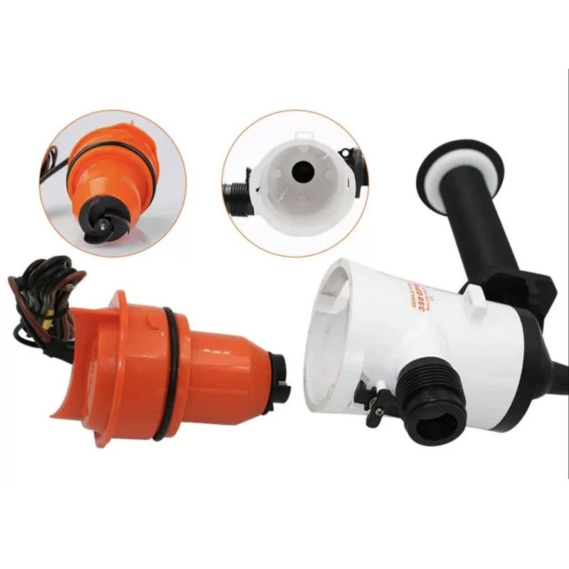 SEAFLO 12V 05 Series Angled 350GPH Baitwell Pump – Live Bait Tank Aerator
