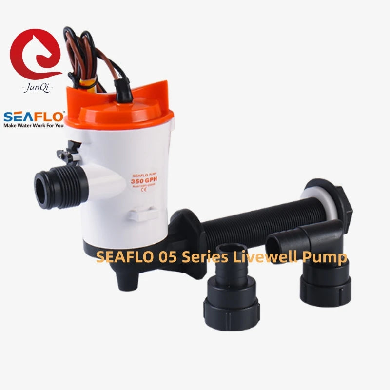 SEAFLO 12V 05 Series Angled 350GPH Baitwell Pump – Live Bait Tank Aerator