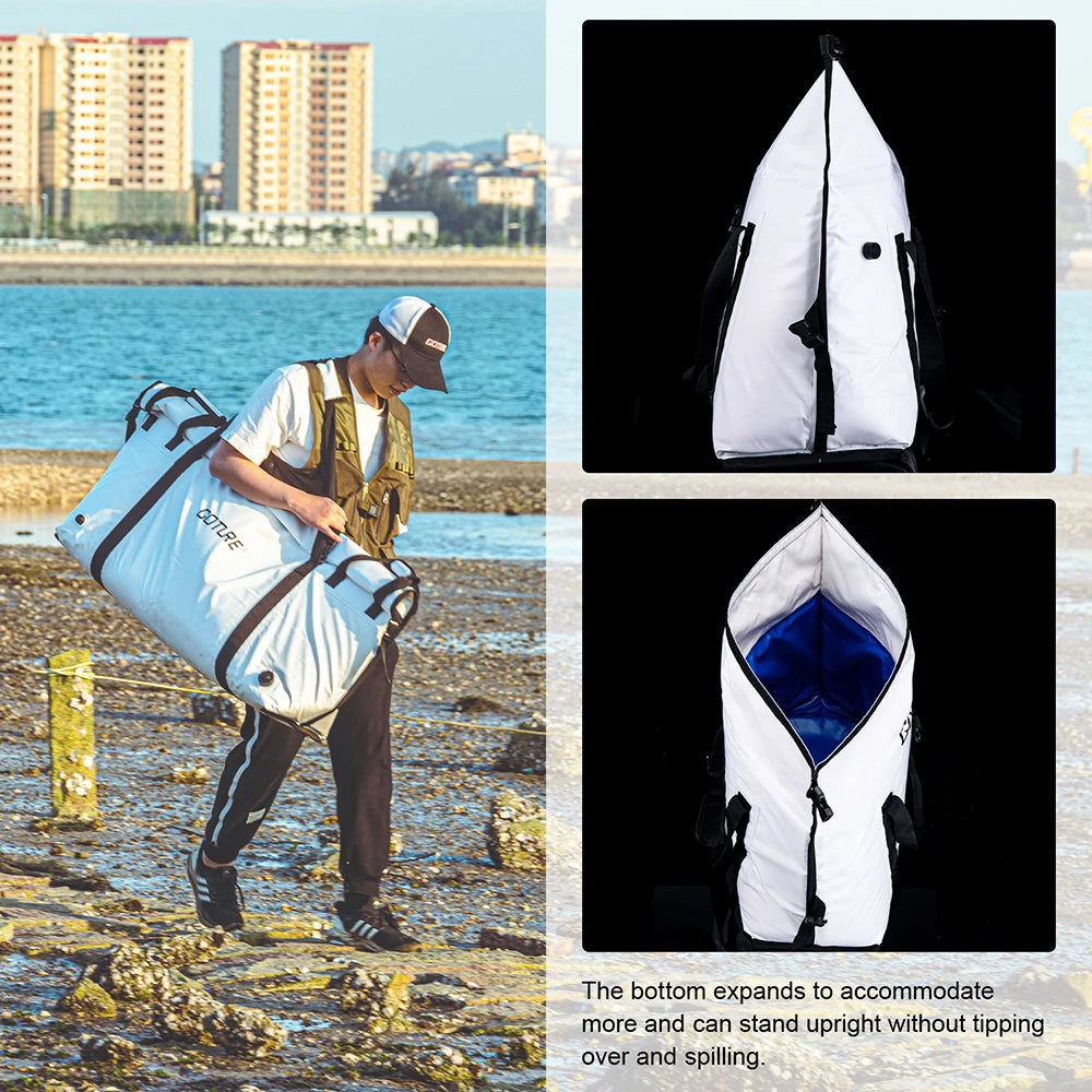 Goture 100% Waterproof Leakproof Fishing Cooler Bag – Insulated, Portable, Large