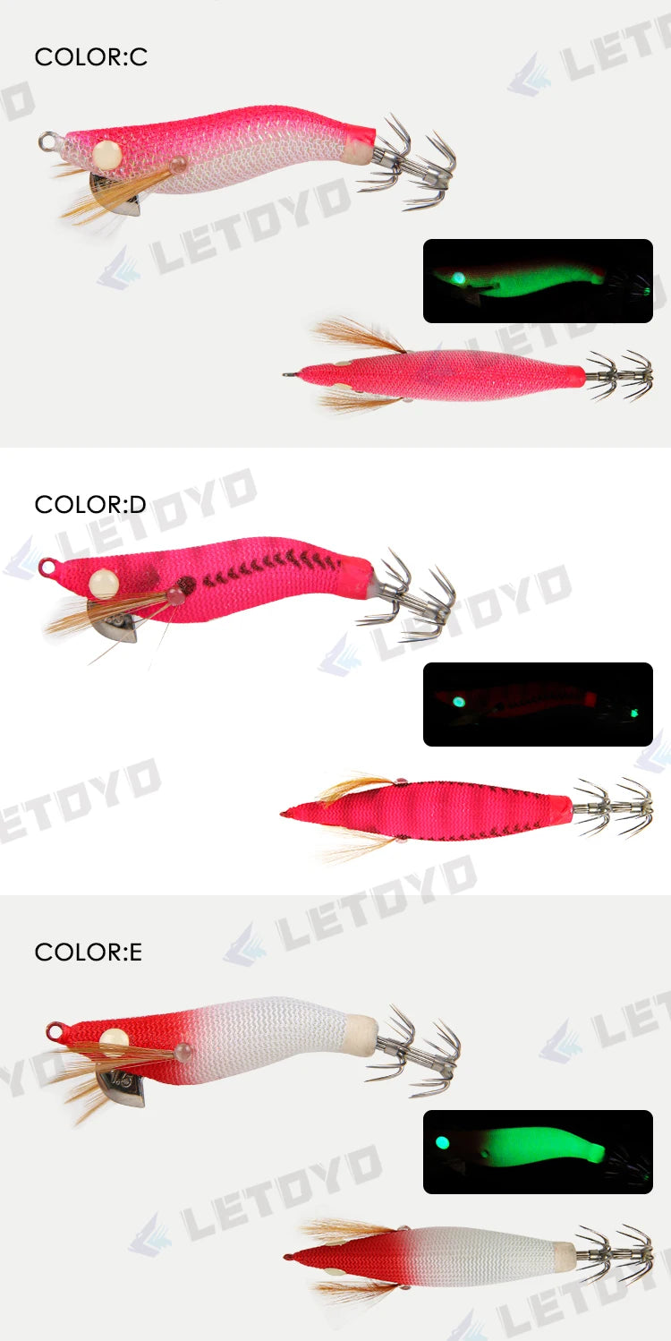 MINI Squid Fishing Lure – EGI Jig 1.5#/1.8#/2.2#, 3.7g-7g
